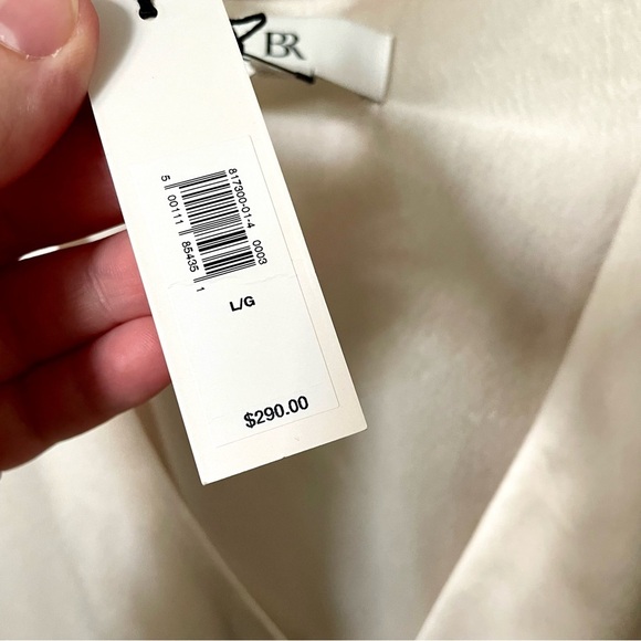 Banana Republic Claudine Satin Mini Dress Ivory Size Large NWT - Picture 6 of 8